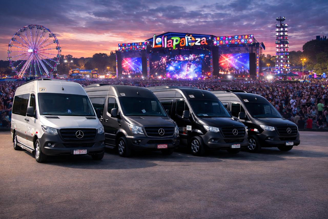 Fretamento de van para Lollapalooza Interlagos transporte para eventos em São Paulo