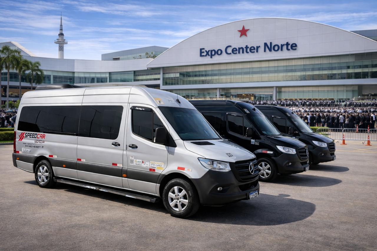 Transporte executivo com van para feiras e eventos no Expo Center Norte em São Paulo